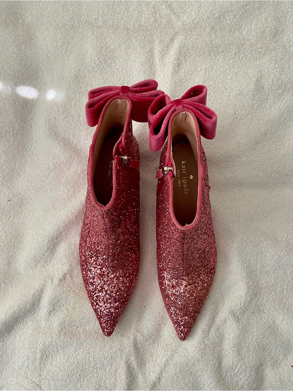 NWOT Kate Spade Glitter Kitten Heel Boot - Picture 6 of 12